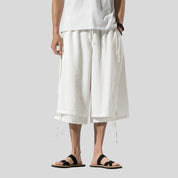 Linen-Blend Flared Pants