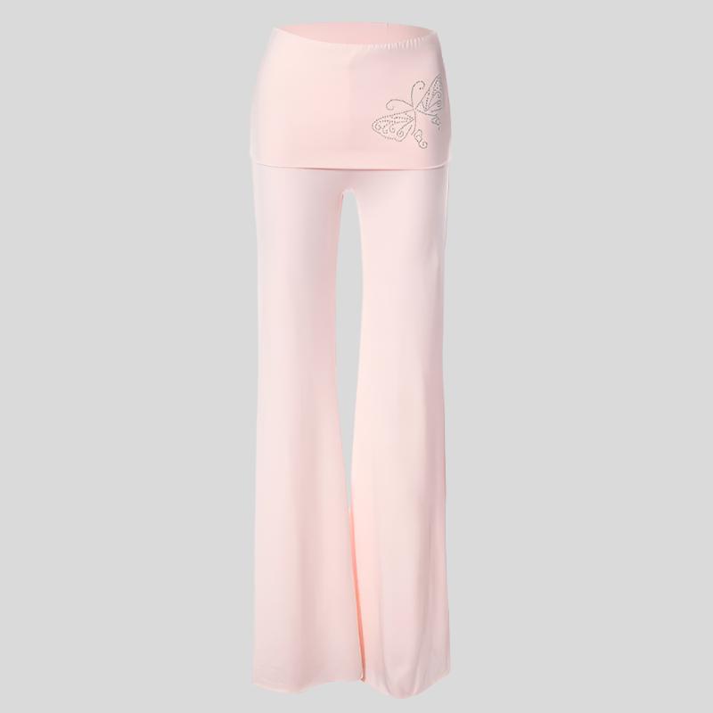 Pink Butterfly Stone Flares