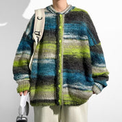 HOHNKNG Striped Button Sweater