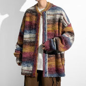 HOHNKNG Striped Button Sweater