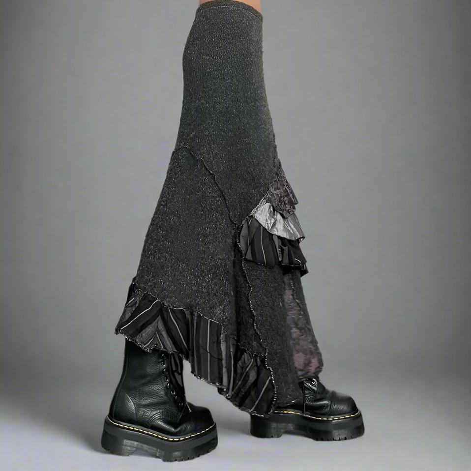 K Tiered Tartan Skirt