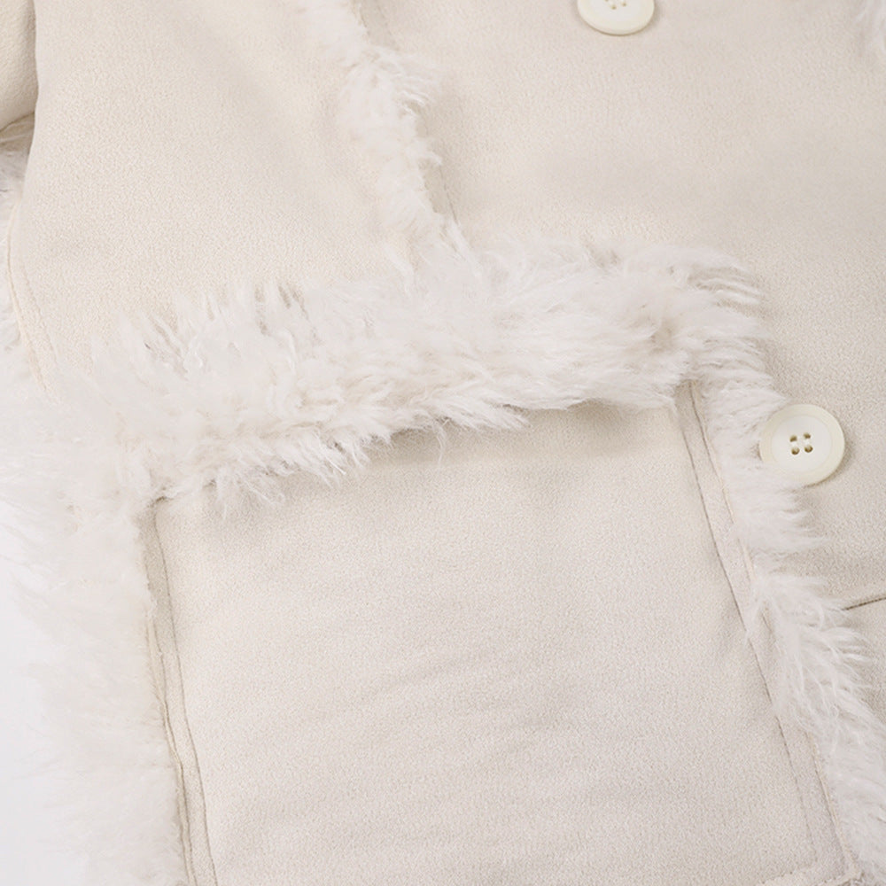 JENIFER White Fur Coat