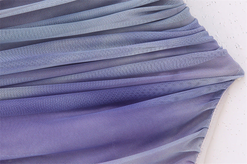 Lilach Purple Strapless Top