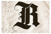 HR Embroidered Letter Baseball Coat
