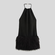 LIL Mini Fur Dress with Buckle