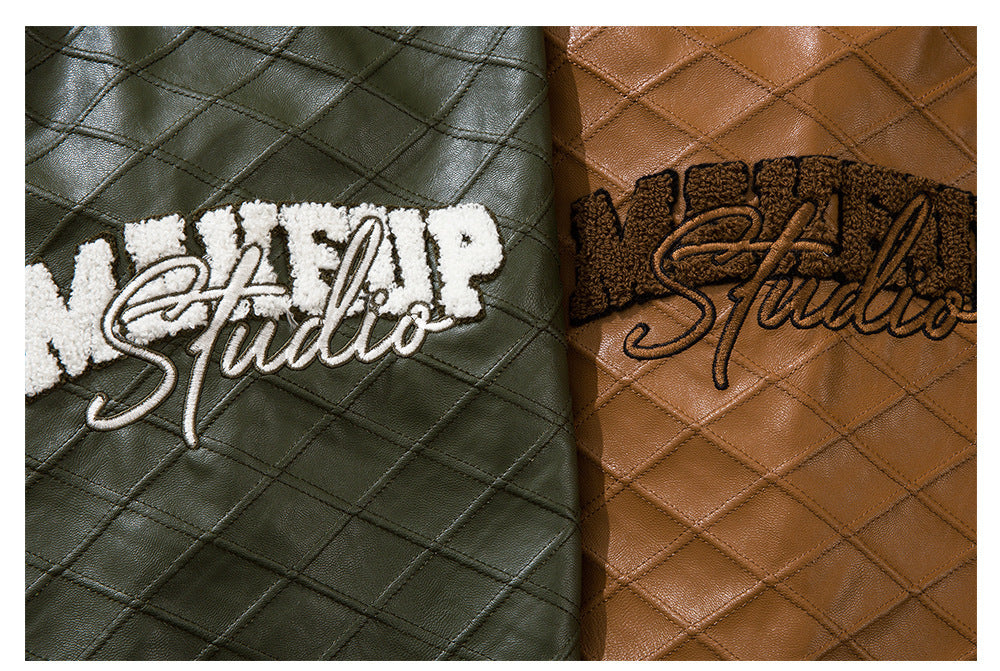 HR Embroidered Letter Baseball Coat