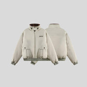 WO White Fur-Lined Coat
