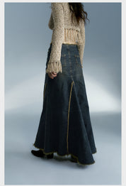 Long Denim Skirt