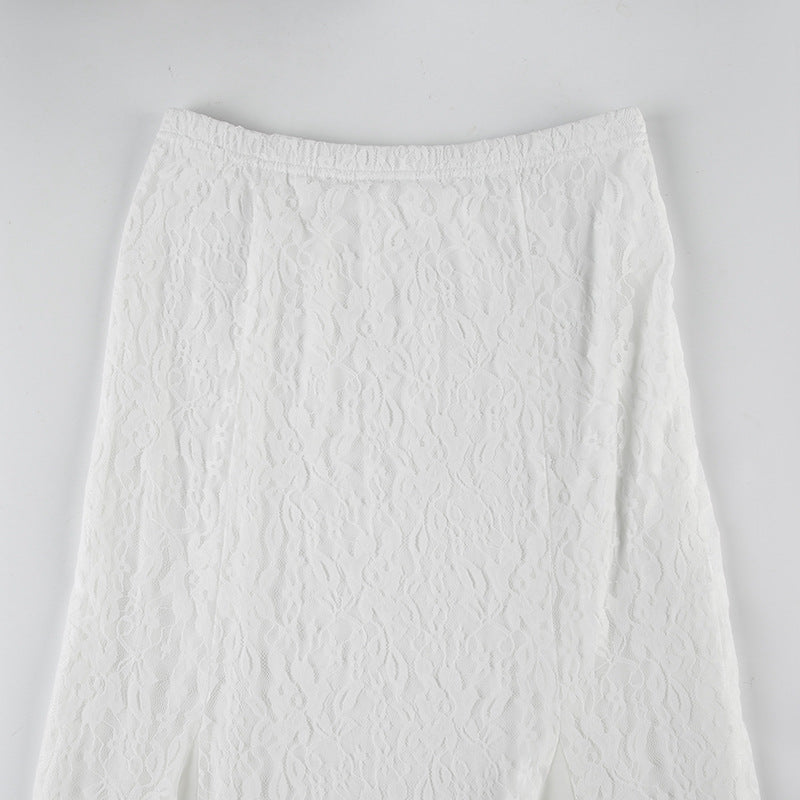 Lil White Lace Maxi Skirt