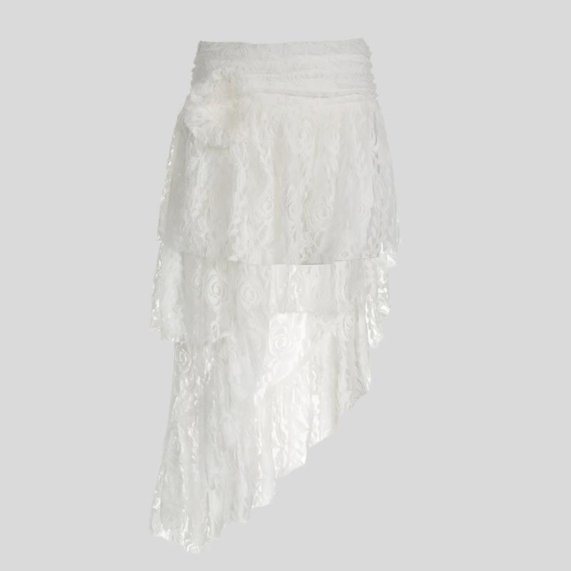 Princess White Lace Tiered Skirt