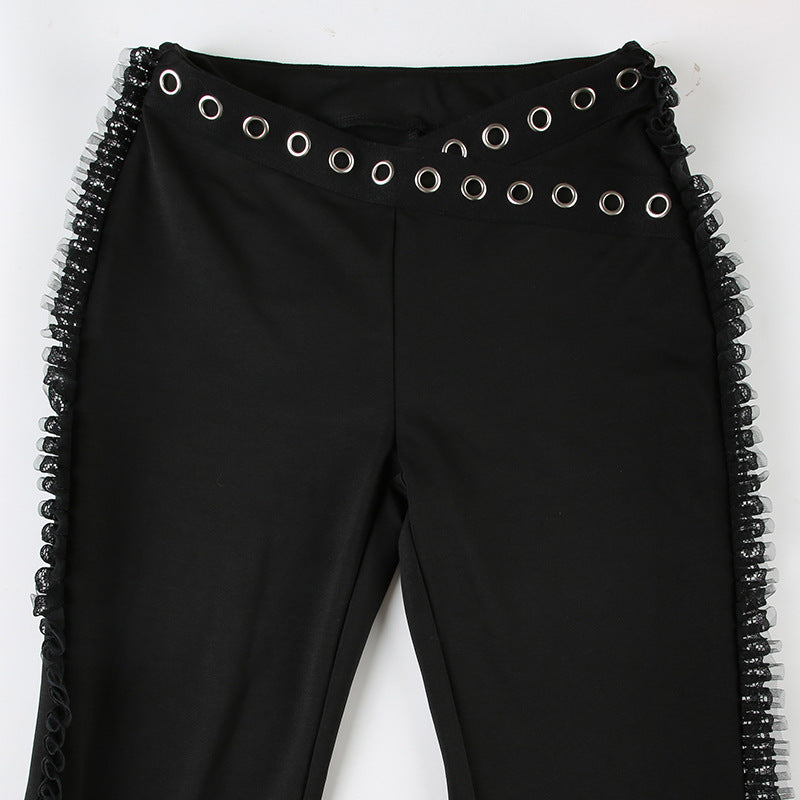 Mag Stud-Lace Flare Pants