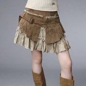 POP Tiered Vintage Mini Skirt