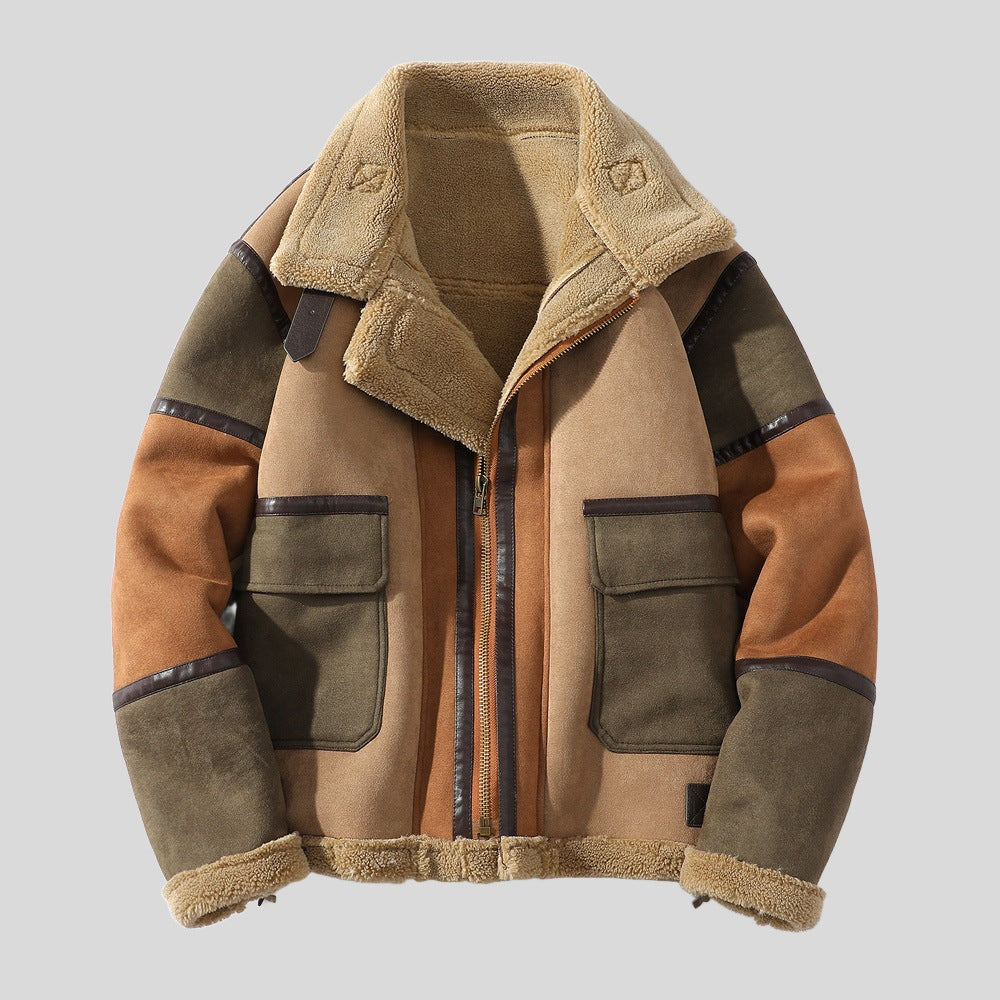 LON Warm Suede Fur Coat