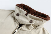 WO White Fur-Lined Coat