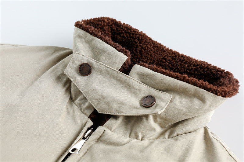 WO White Fur-Lined Coat