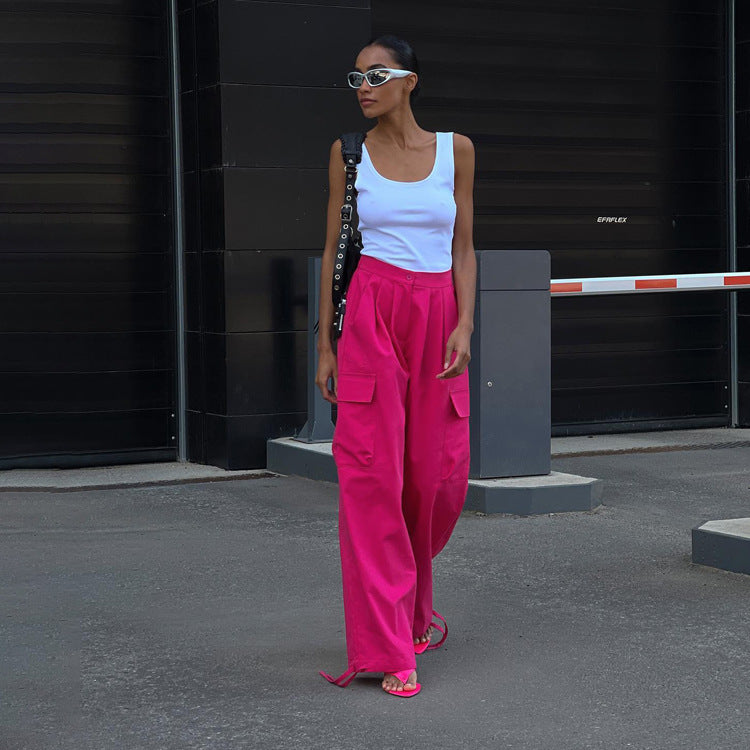 Pink Cargo Pants