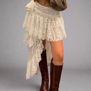 Princess White Lace Tiered Skirt