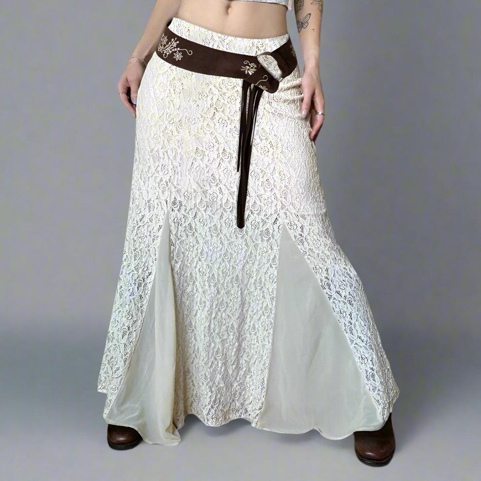 Lil White Lace Maxi Skirt