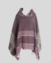 H Multi-Color Hooded Poncho