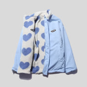 LOVE Multicolor Heart Fur Coat