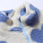 LOVE Multicolor Heart Fur Coat