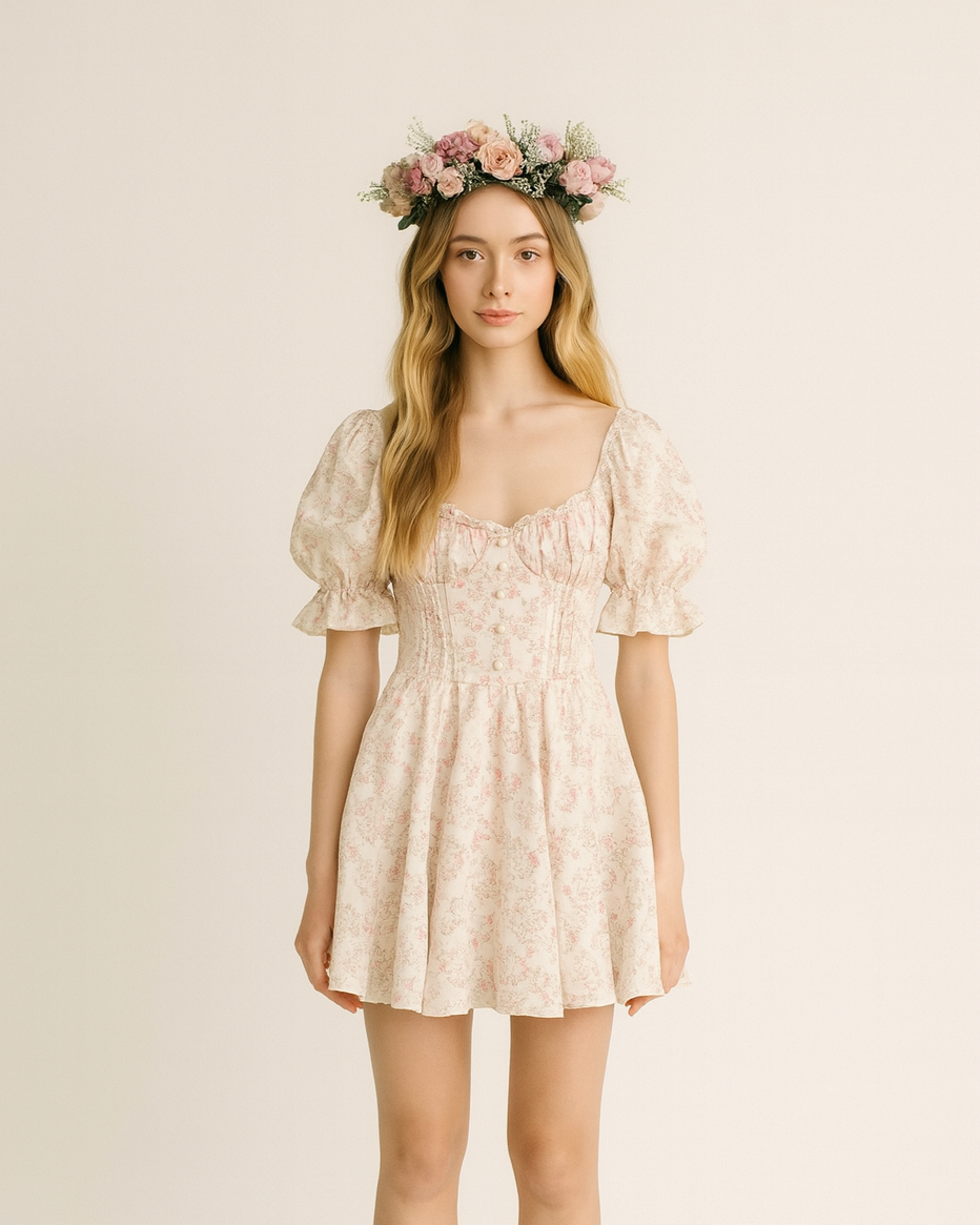 Janusz - 50s style wide mini dress