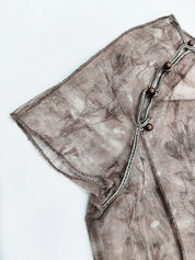 KIK Cut-Out Sheer Top