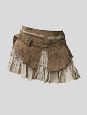 POP Tiered Vintage Mini Skirt
