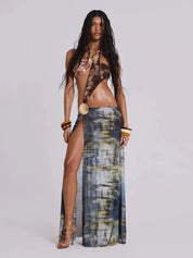 LUNA – Divided Mesh Dress with Ring Detail