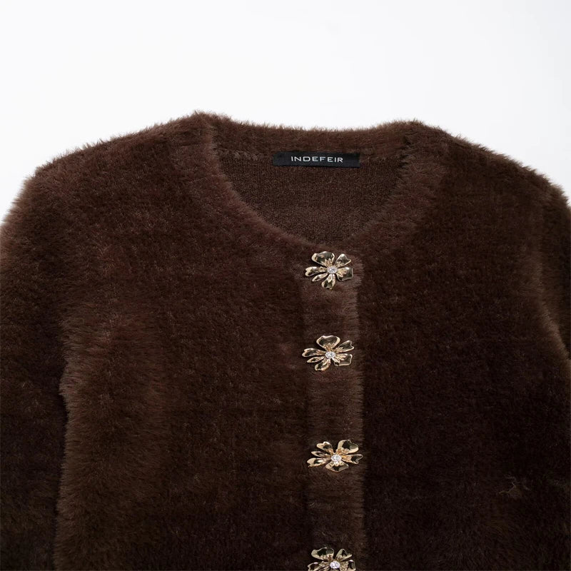 LOM Brown Buckled Sweater