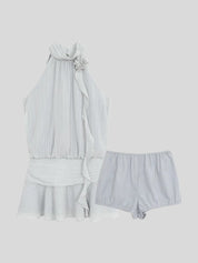 LILI Halter Mini Dress with Shorts