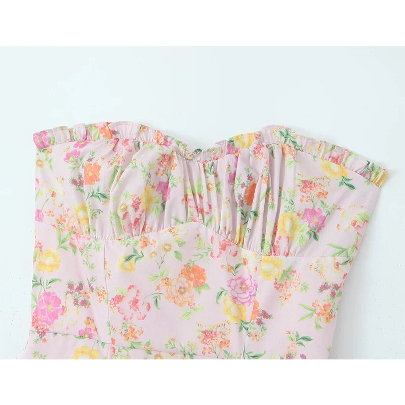 Yamit - Floral strapless maxi dress