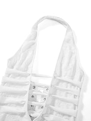 kim Fitted White Jumpsuit