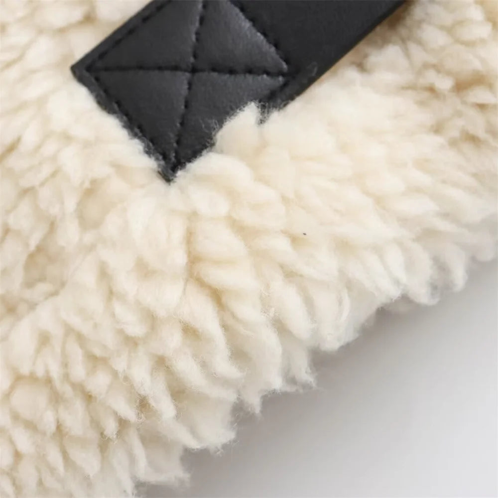 White Faux Shearling Coat