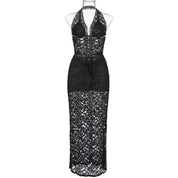 Nom Black Lace Skirt & Tank Set