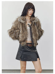 LOM Belted Fur Coat