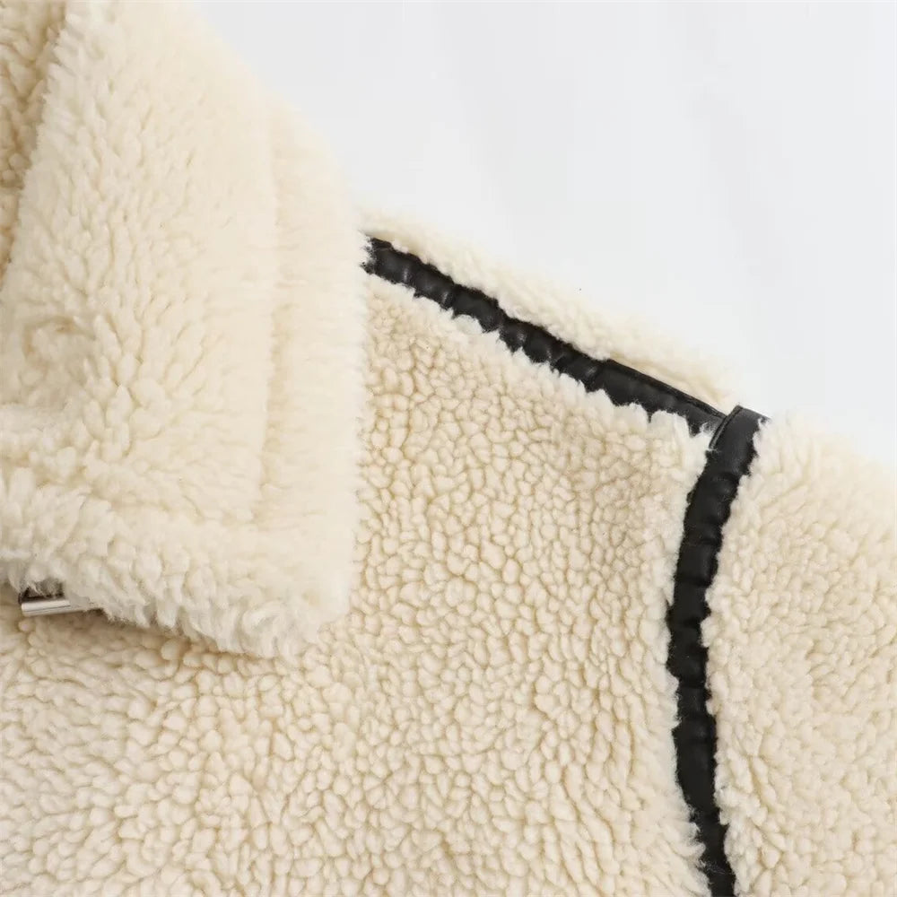 White Faux Shearling Coat