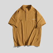 JUX Mandarin-Collar Shirt