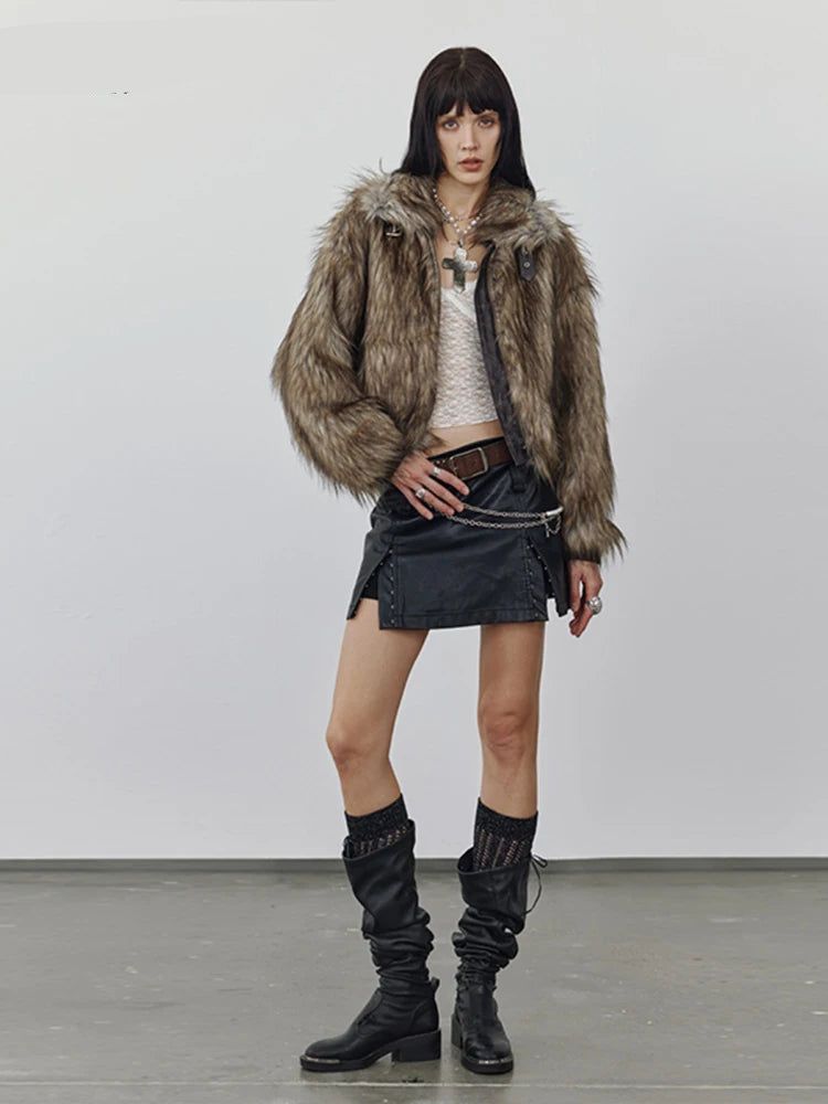 LOM Belted Fur Coat