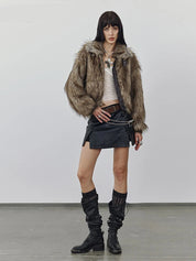 LOM Belted Fur Coat
