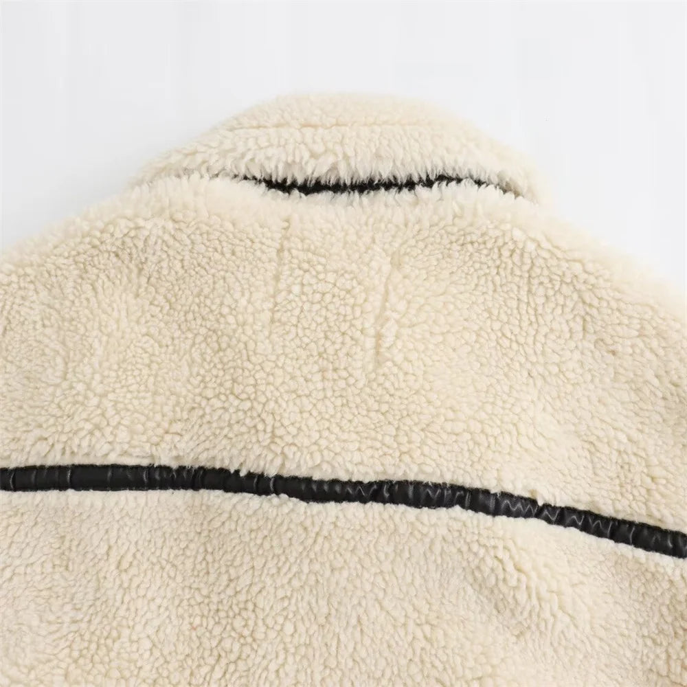 White Faux Shearling Coat