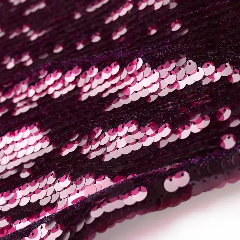 LILACH Purple Sequin Evening Dress