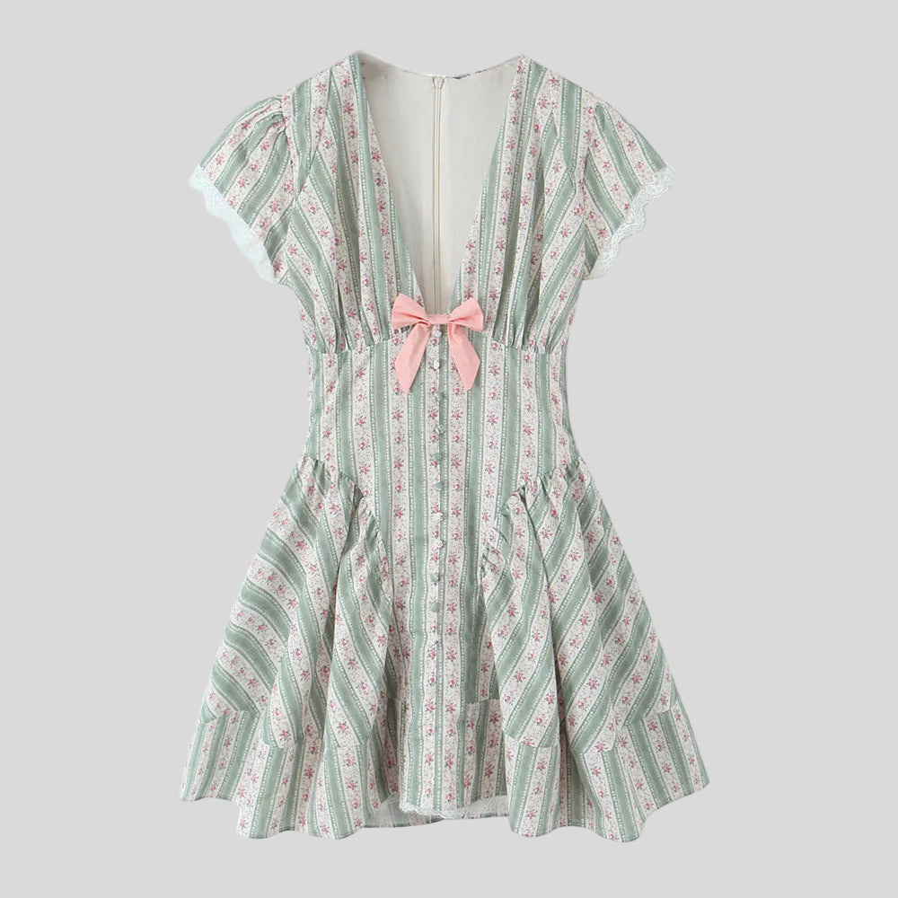 Yaara- Vintage Layered Mini Dress