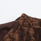 KI Brown Long-Sleeve Dress