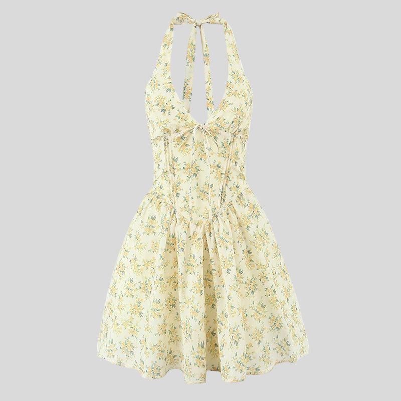 Yohana- Vintage Layered Mini Dress