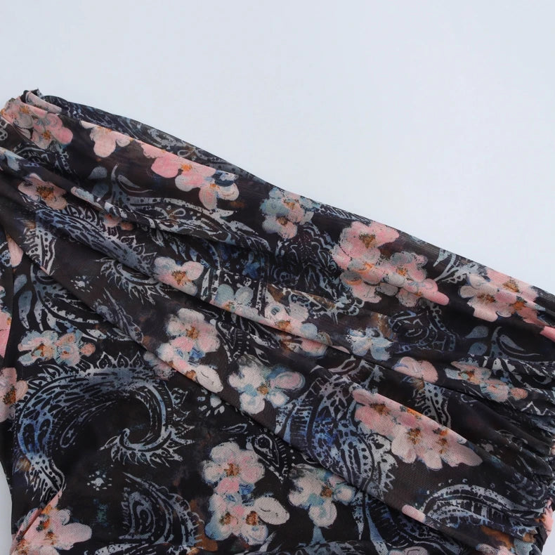 JIM One-Sleeve Tiered Dress