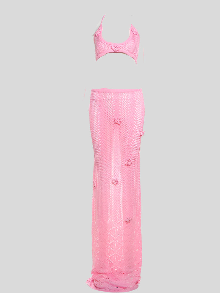 MEY White Crochet Dress