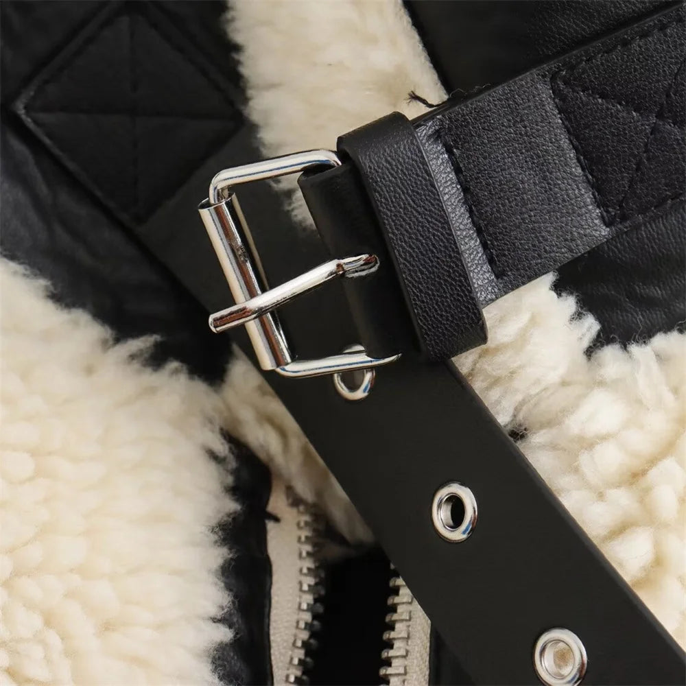 White Faux Shearling Coat