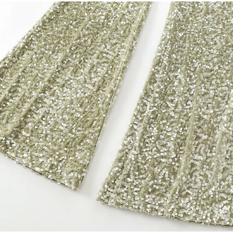 TT Sequin Flare Pants