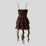 KOM Fringe & Flower Mini Dress